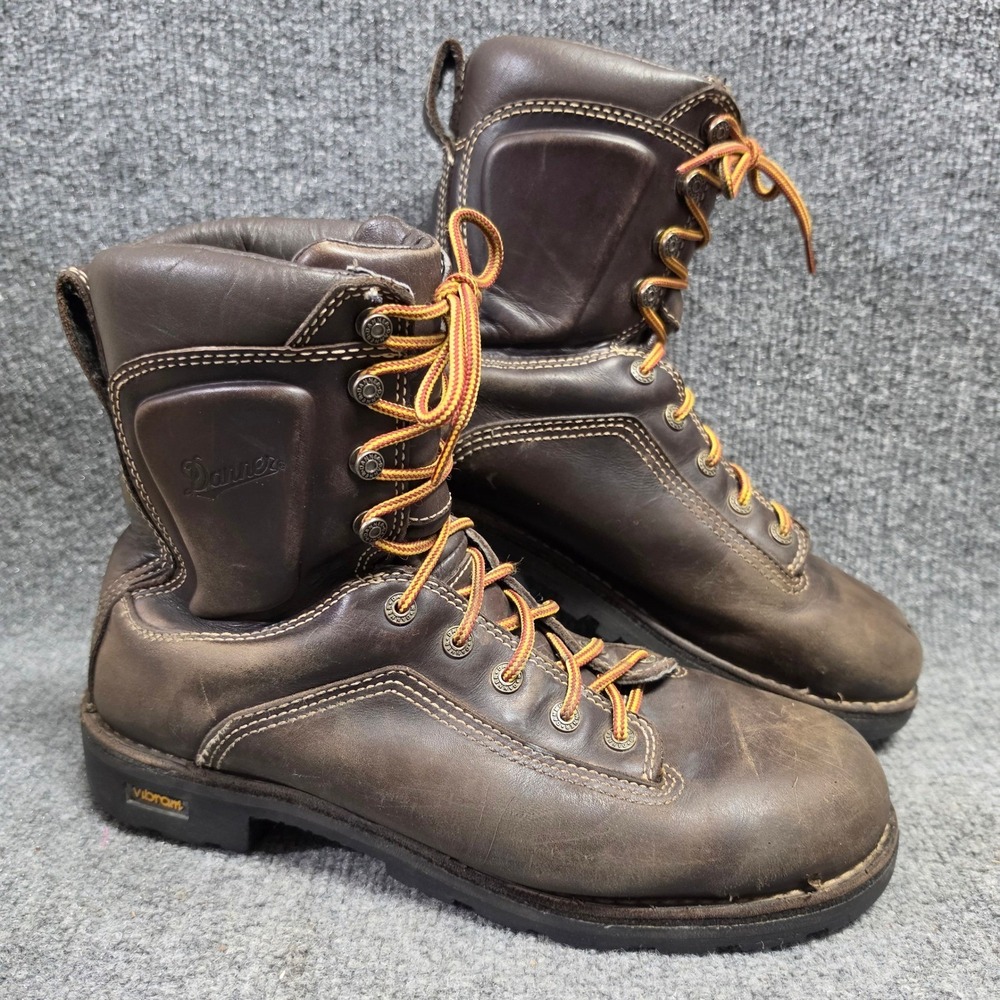 Danner Quarry 8 Brown Leather Work Boots Mens 10.5 D Vibram Gore Tex